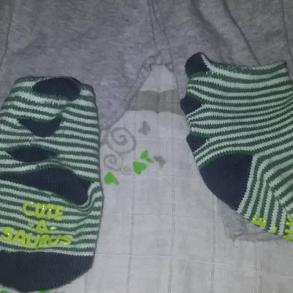 Strong like daddy dinosaur jacket and gray pants - Picture 2 of 4